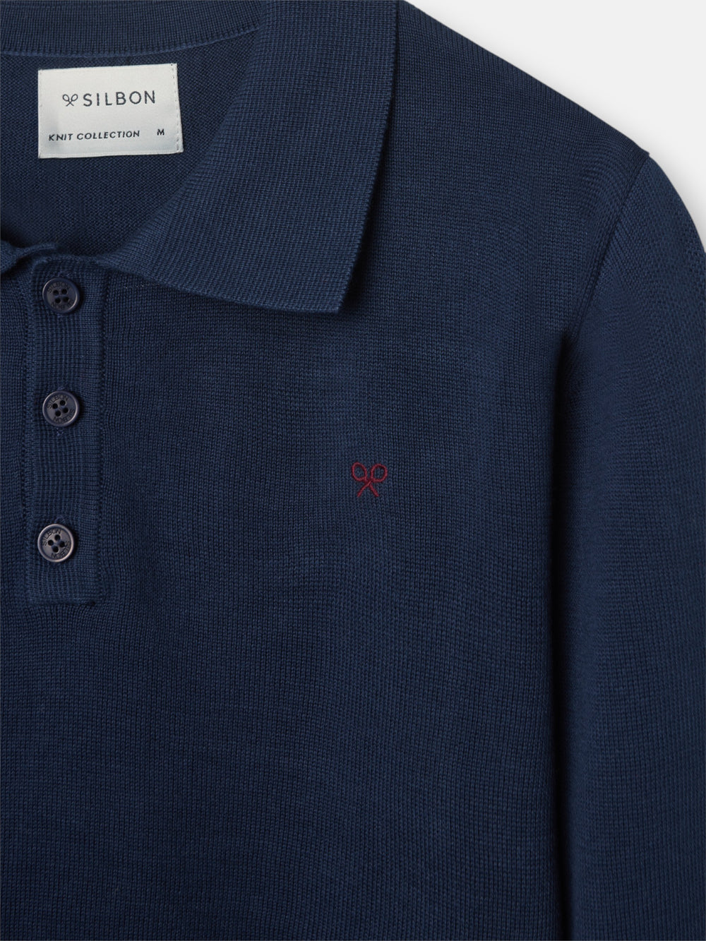 Navy blue polo neck sweater