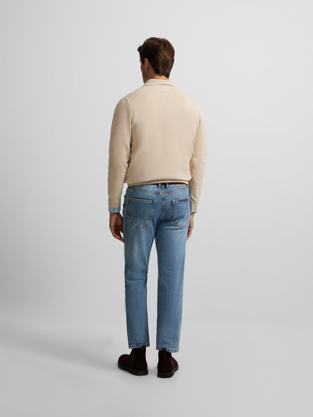 Beige polo neck sweater
