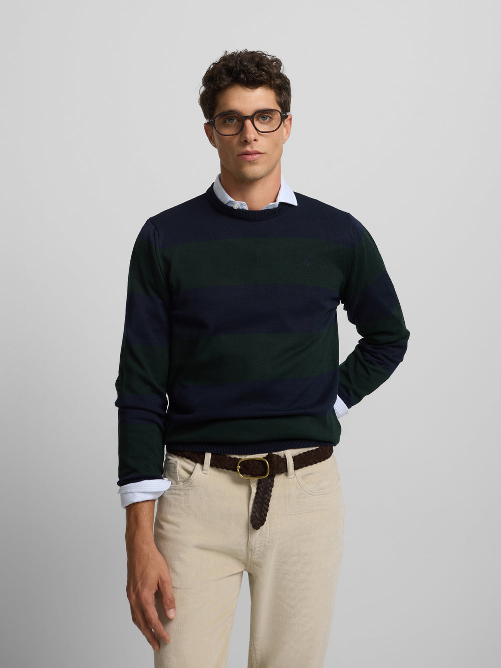 Green striped jersey