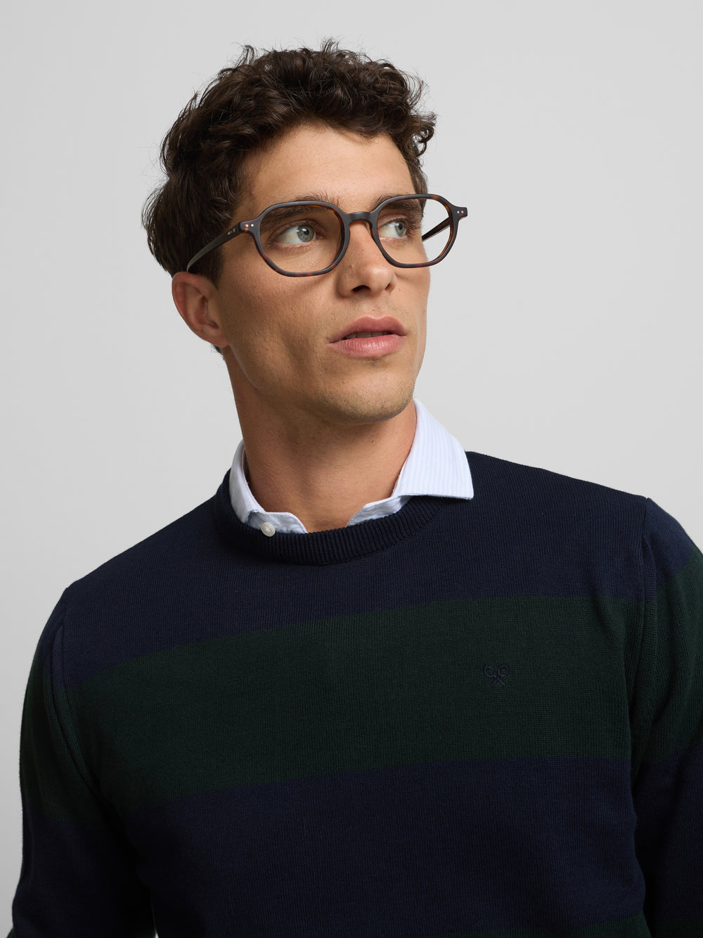 Green striped jersey