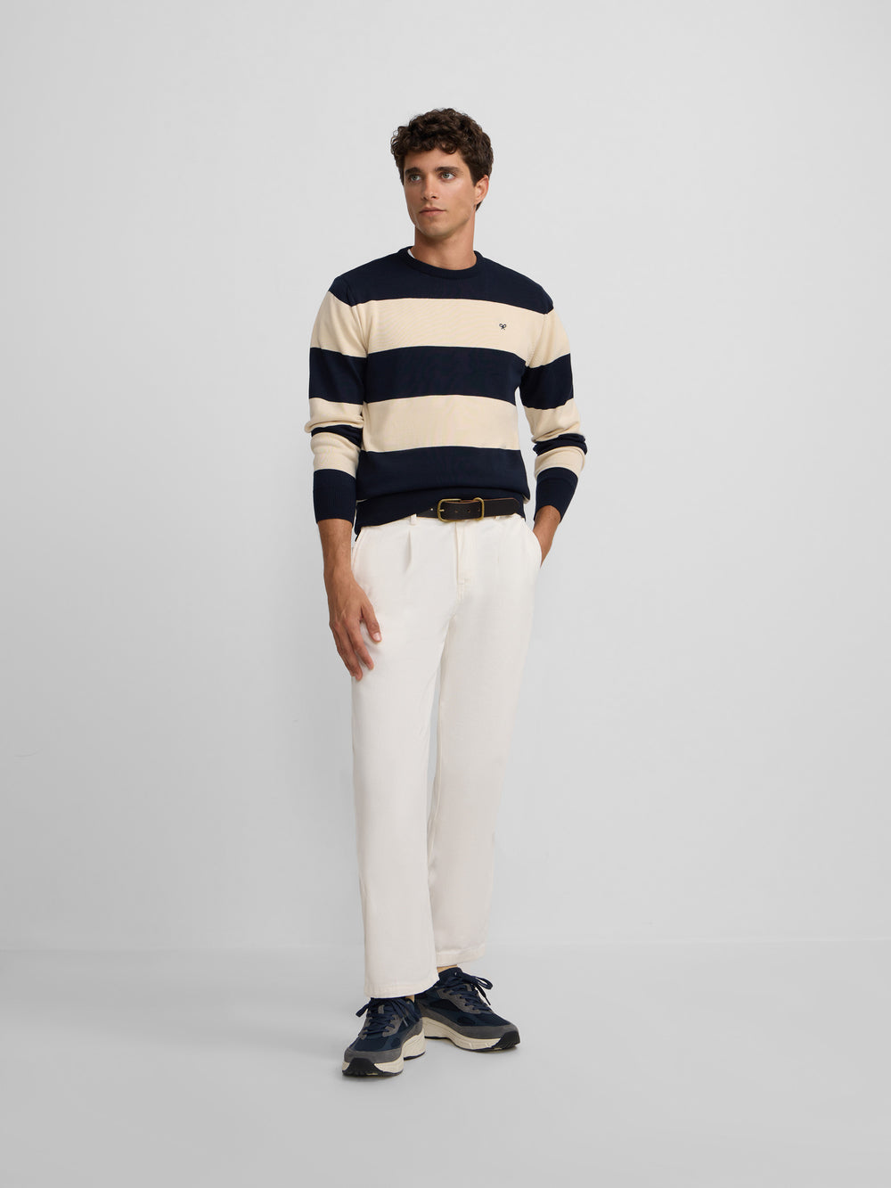 Beige striped sweater