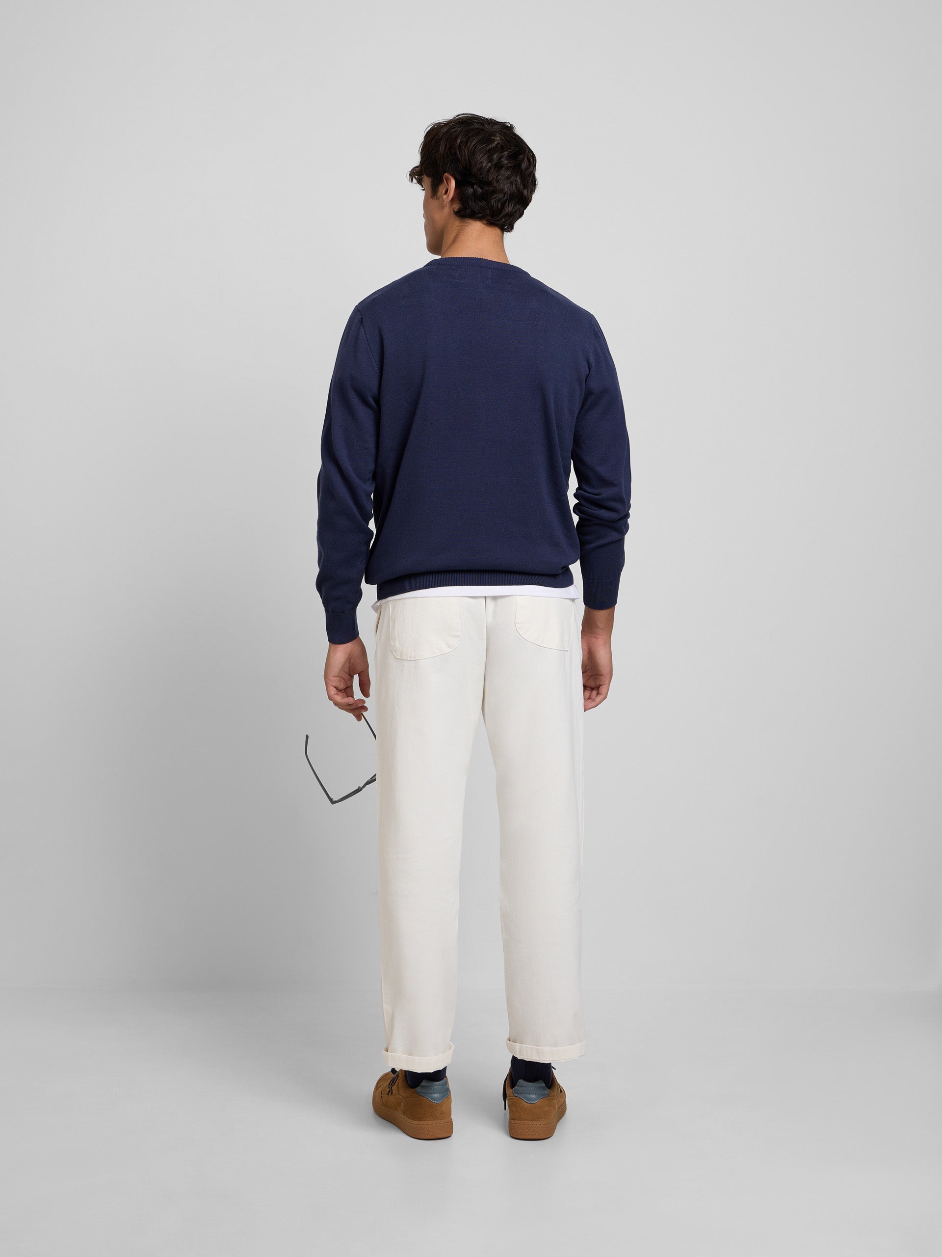 Camisola meia raquete azul-marinho