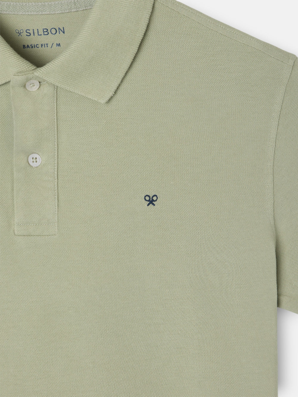 Polo clasico liso verde medio