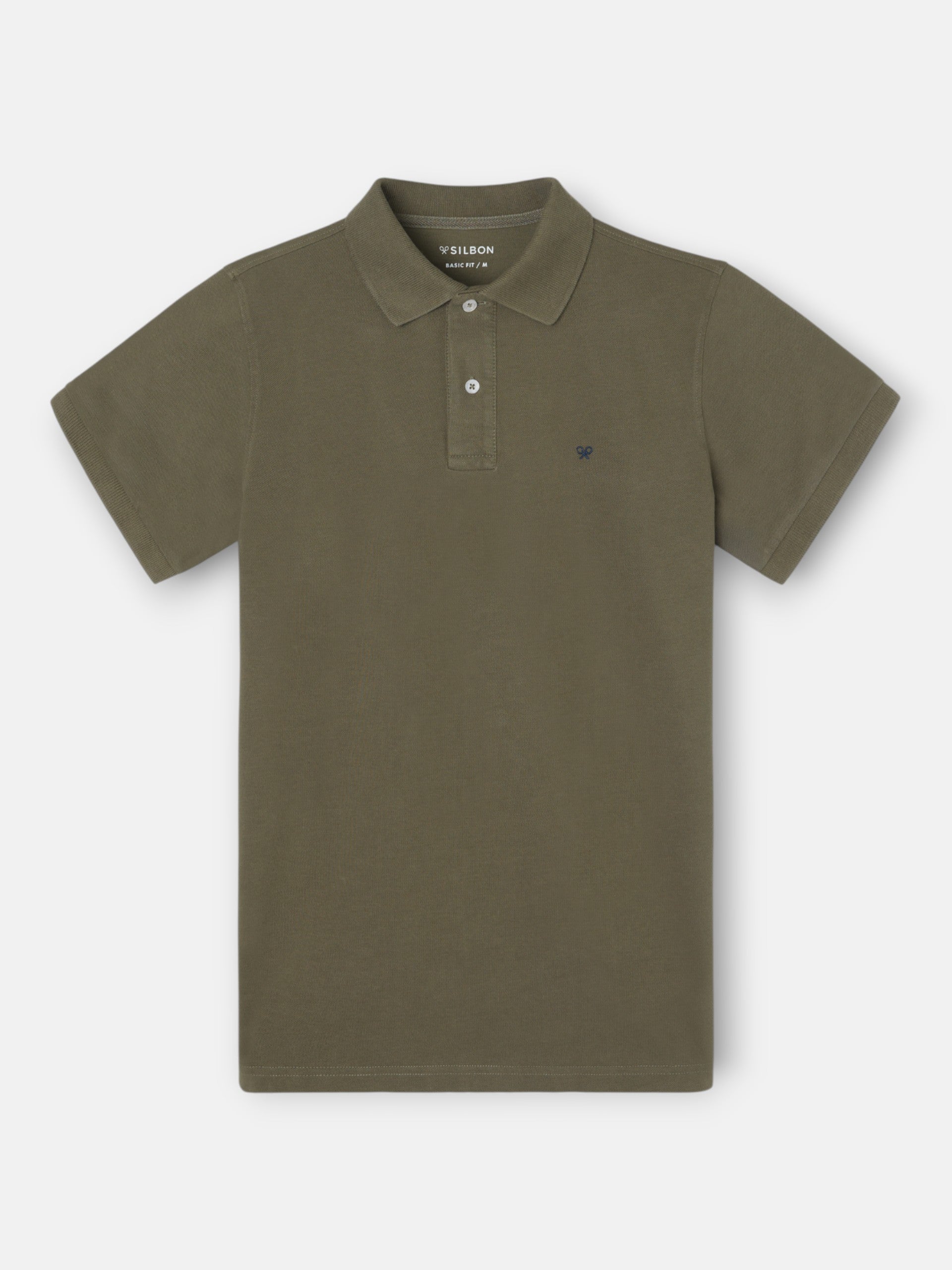 Polo classique uni vert foncé