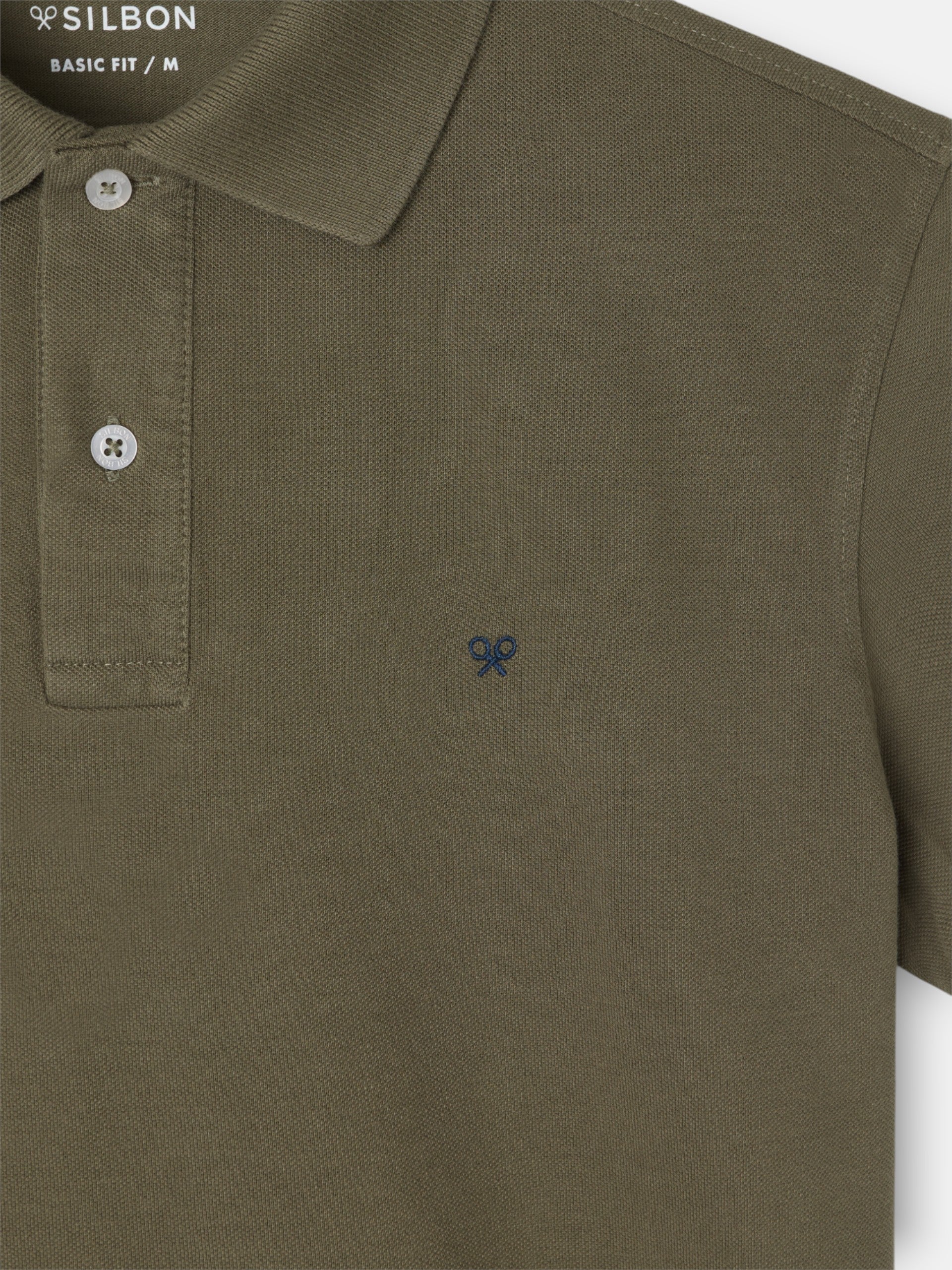 Polo classique uni vert foncé