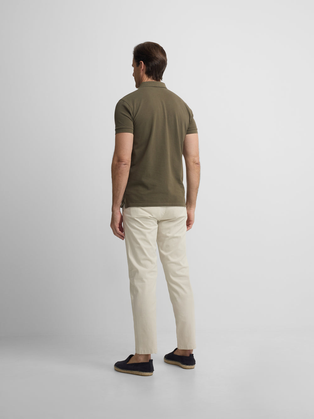 Polo clasico liso verde oscuro