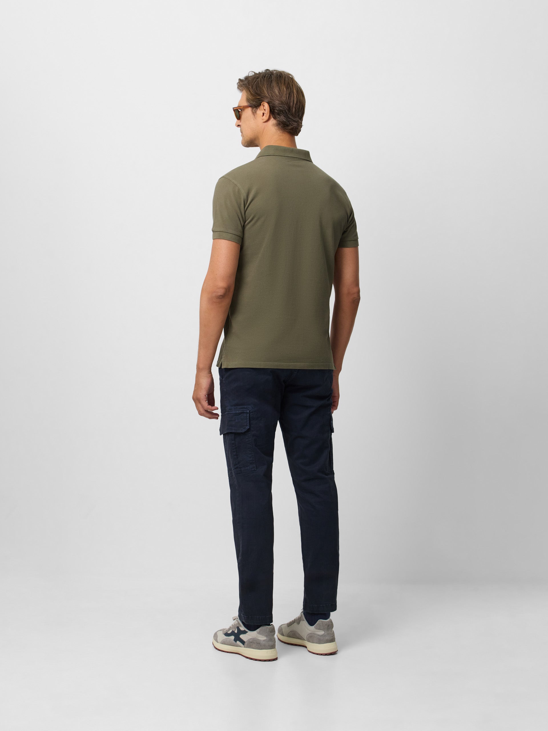 Polo classique uni vert foncé