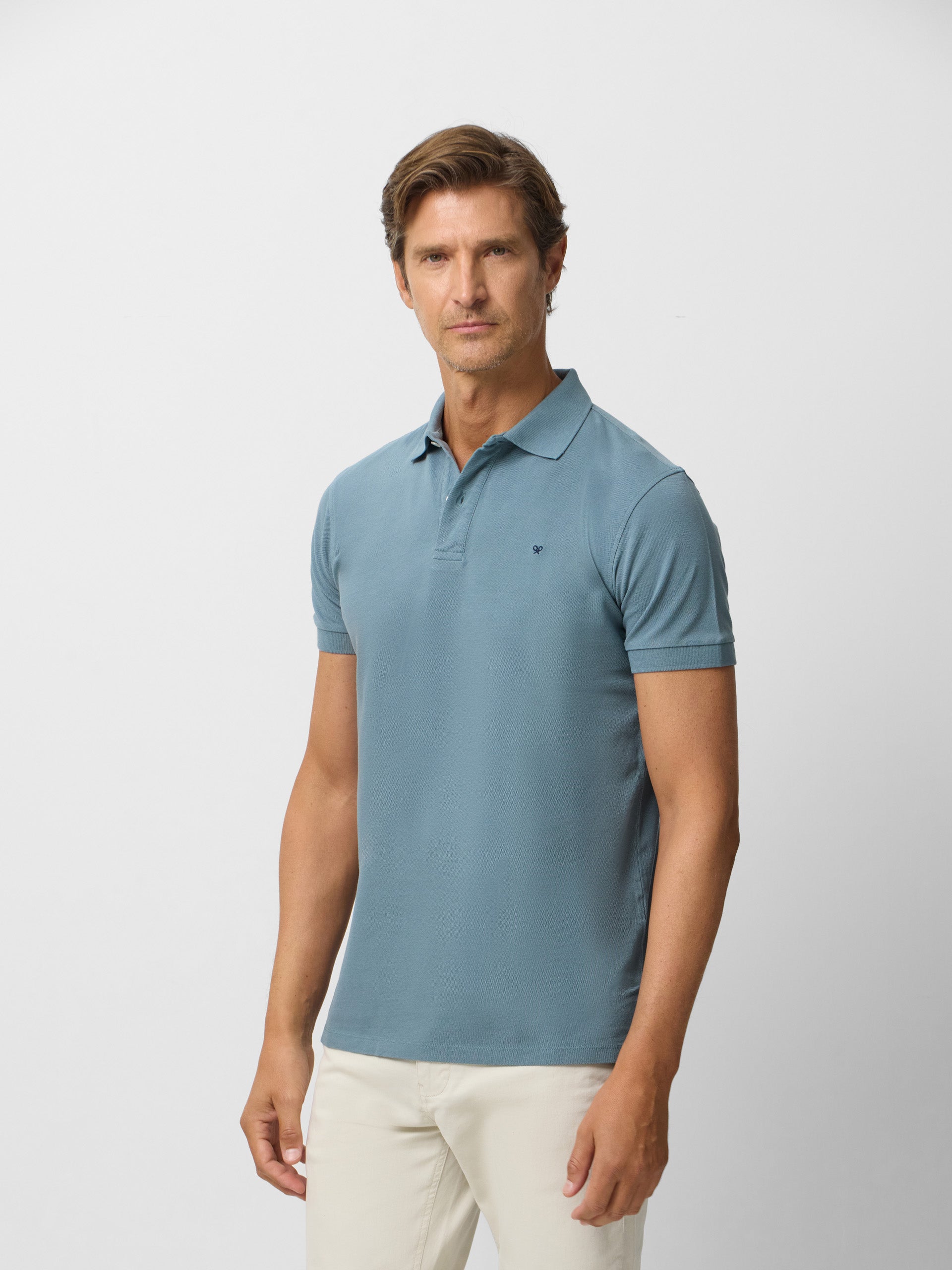 Classic plain petrol polo