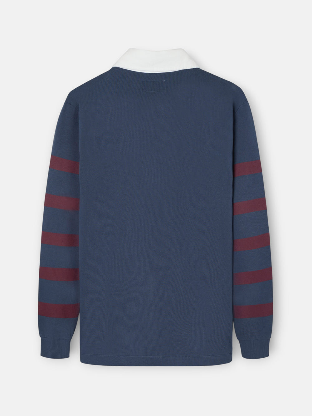 Classic rugby polo shirt with navy blue shield