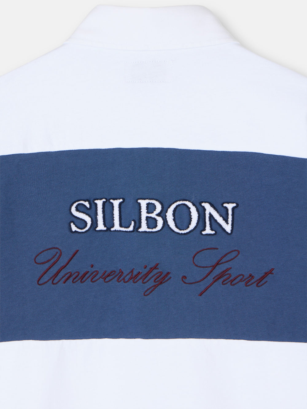 Classic blue striped rugby polo shirt