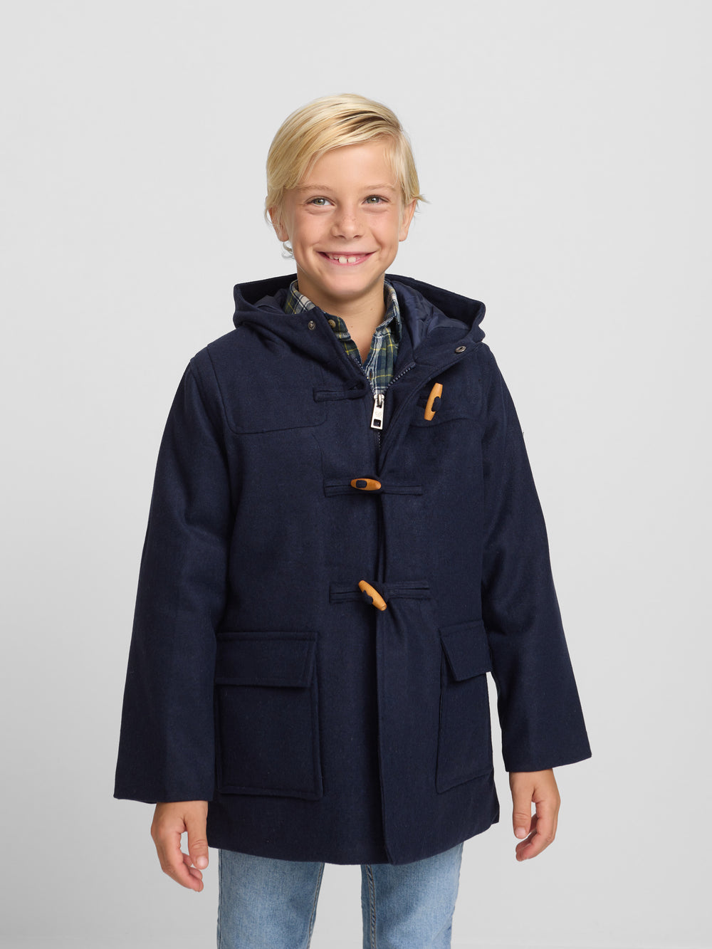 Abrigo kids clasico azul marino