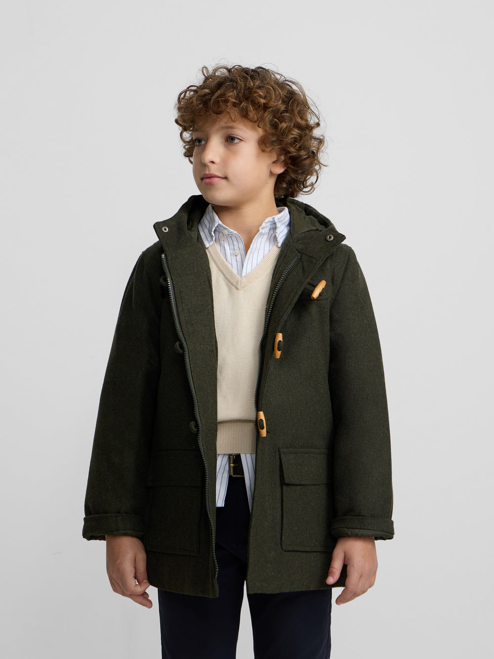 Abrigo kids clasico verde