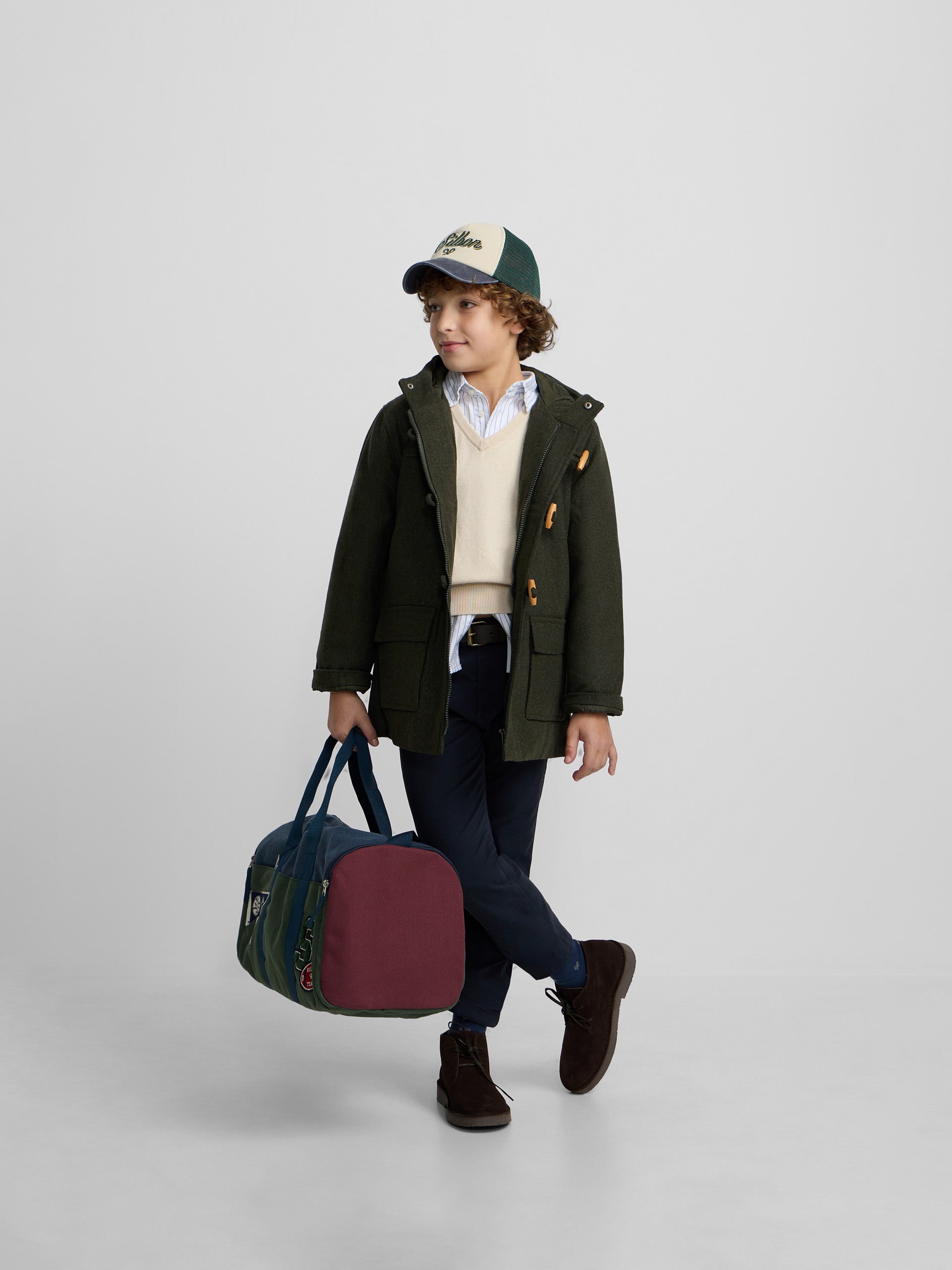 Abrigo kids clasico verde