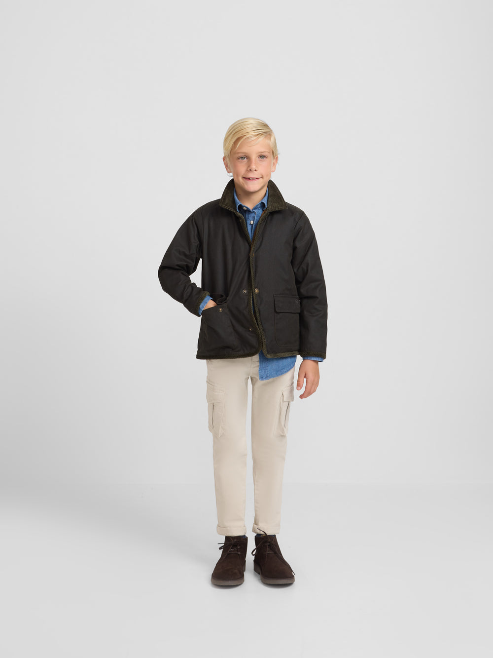 Abrigo encerado kids verde