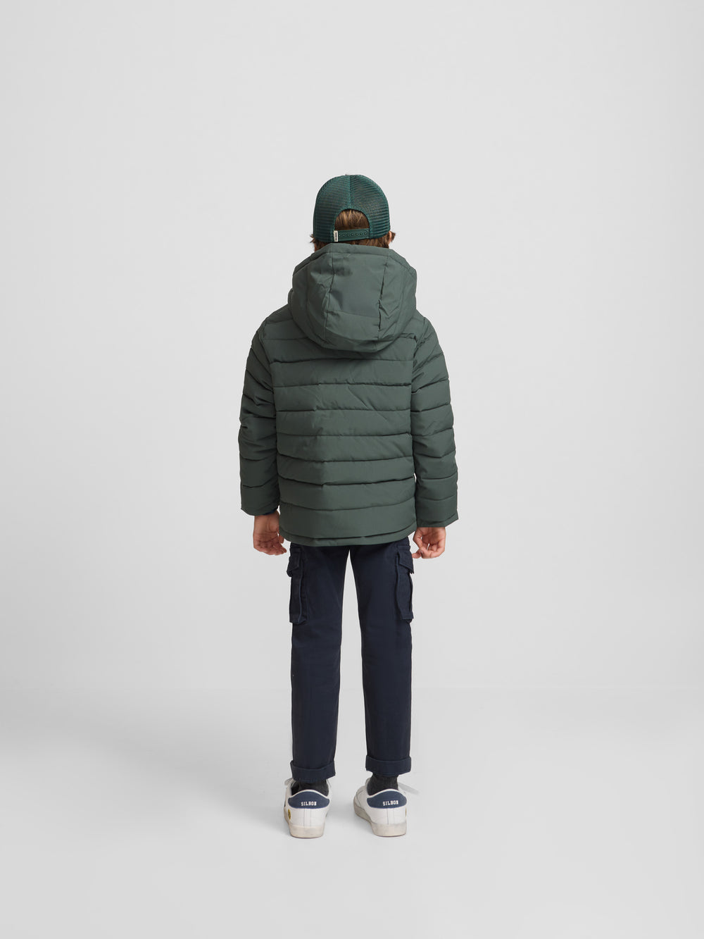 Abrigo kids reversible marino verde