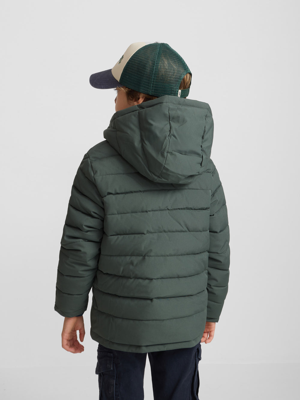 Abrigo kids reversible marino verde