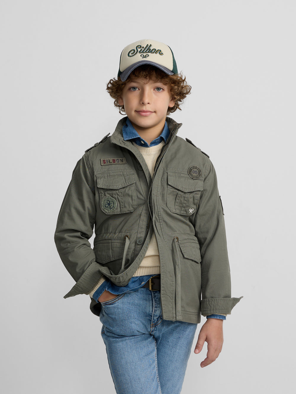 Chaqueta kids military verde