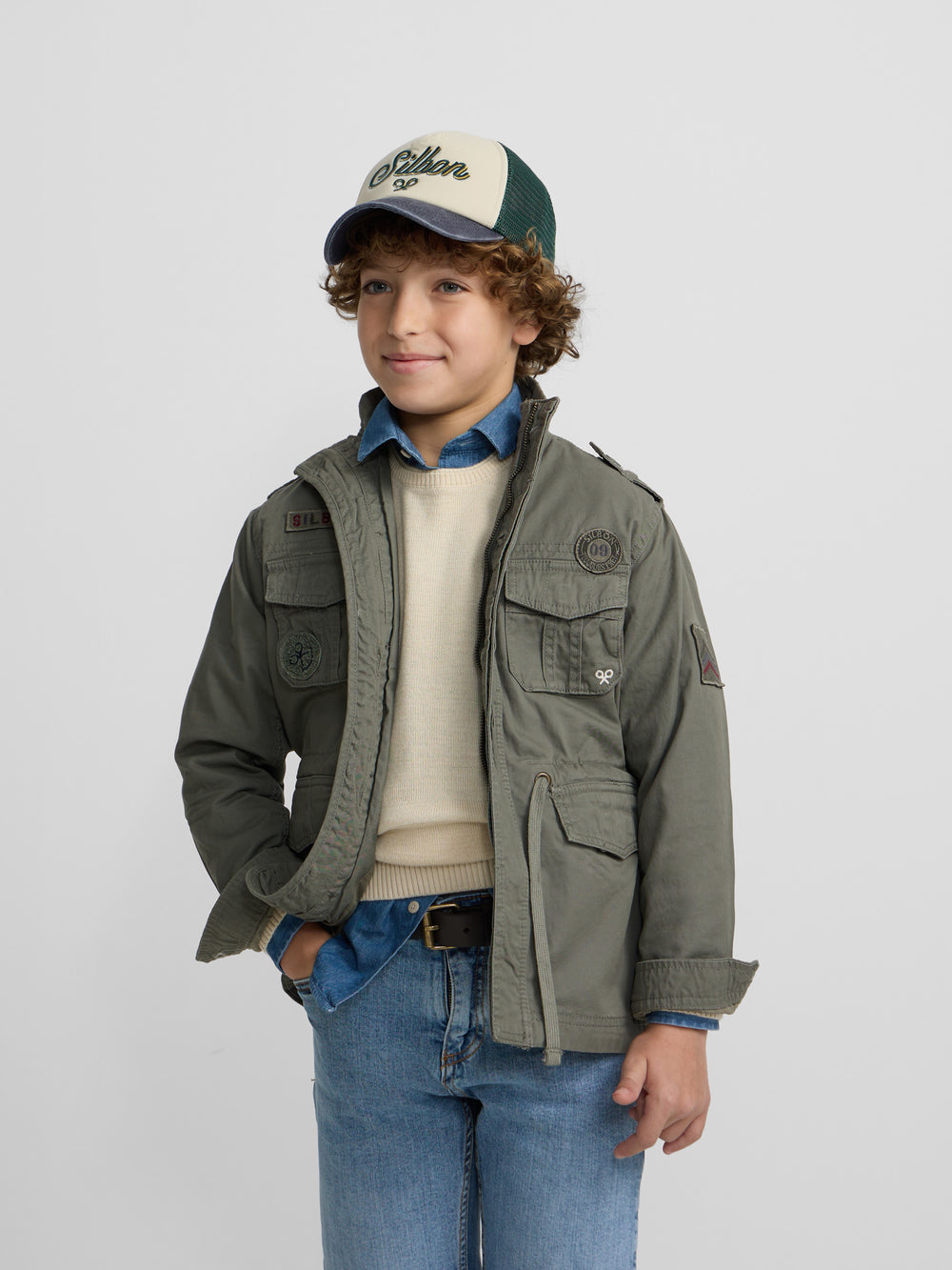 Chaqueta kids military verde
