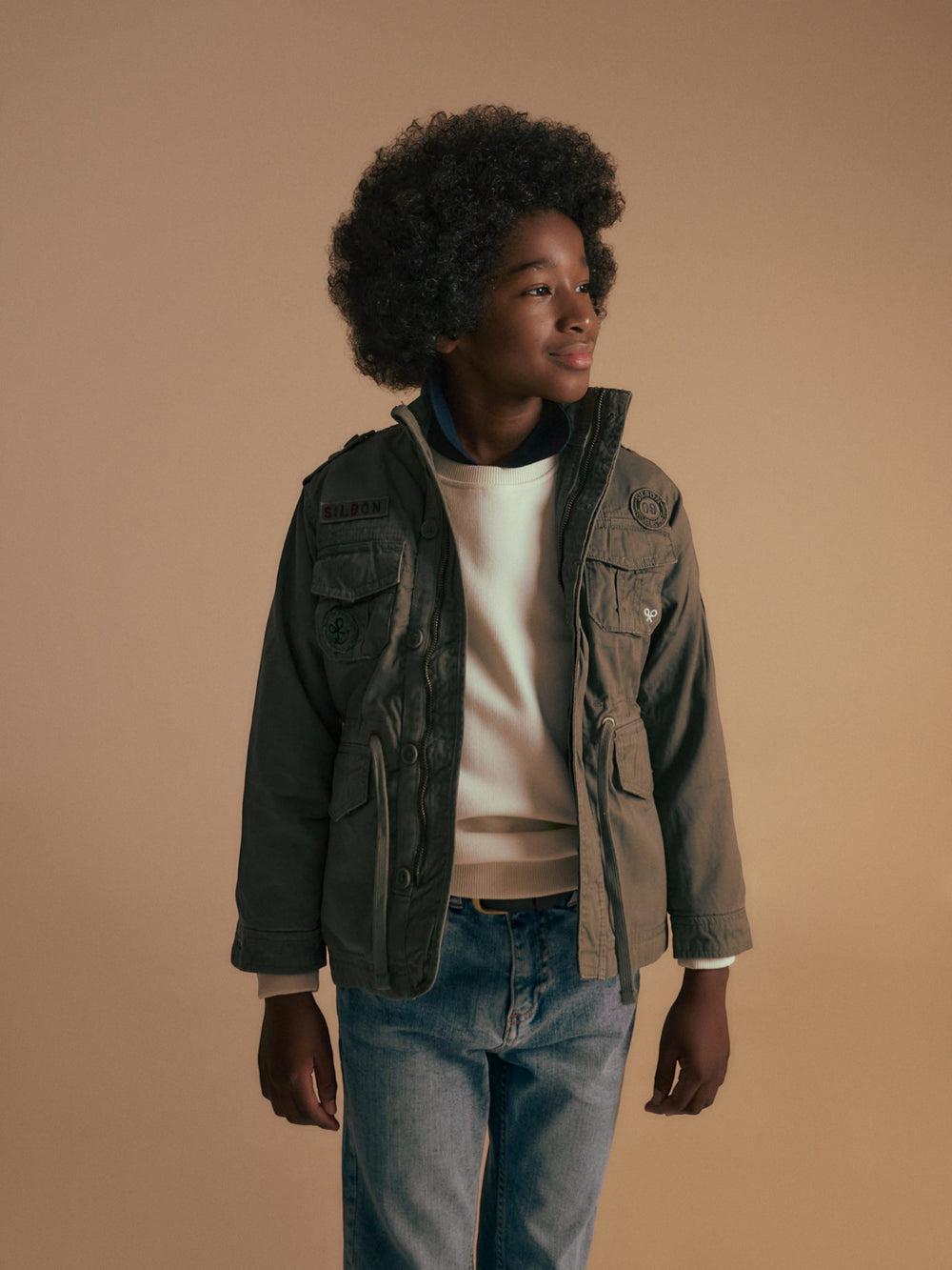 Chaqueta kids military verde