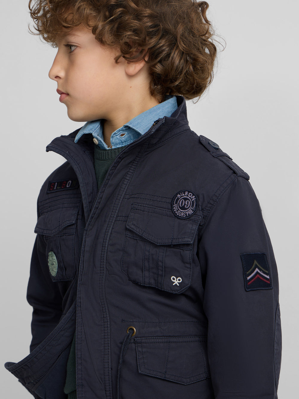 Chaqueta kids military azul marino