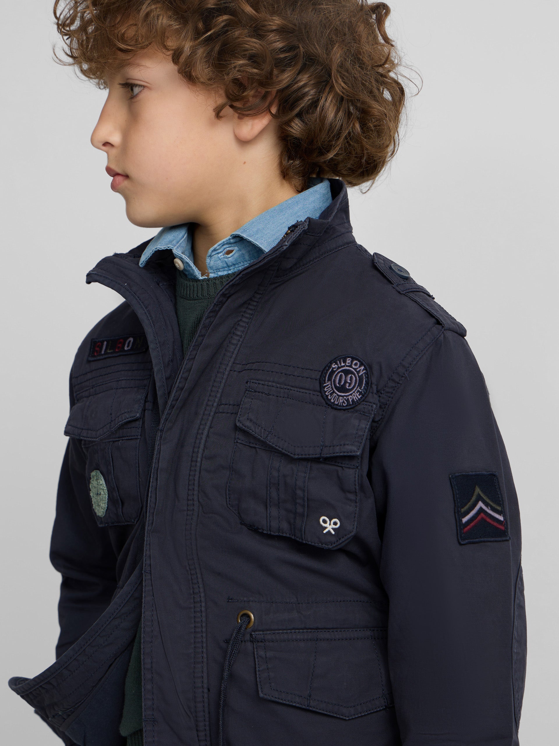 Casaco kids military azul-marinho
