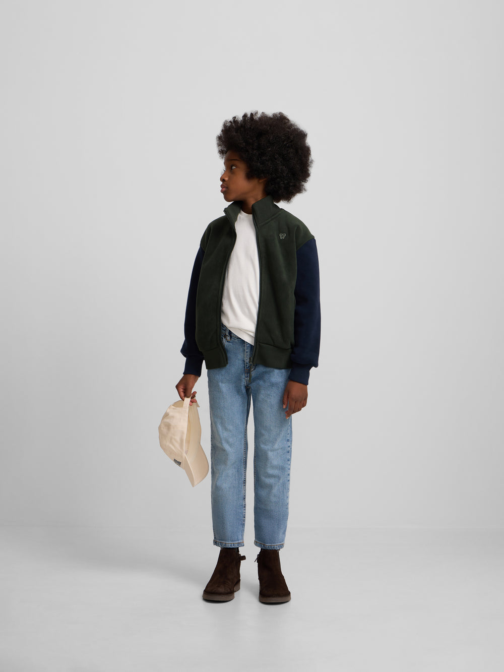 Forro polar fantasía kids mangas verdes