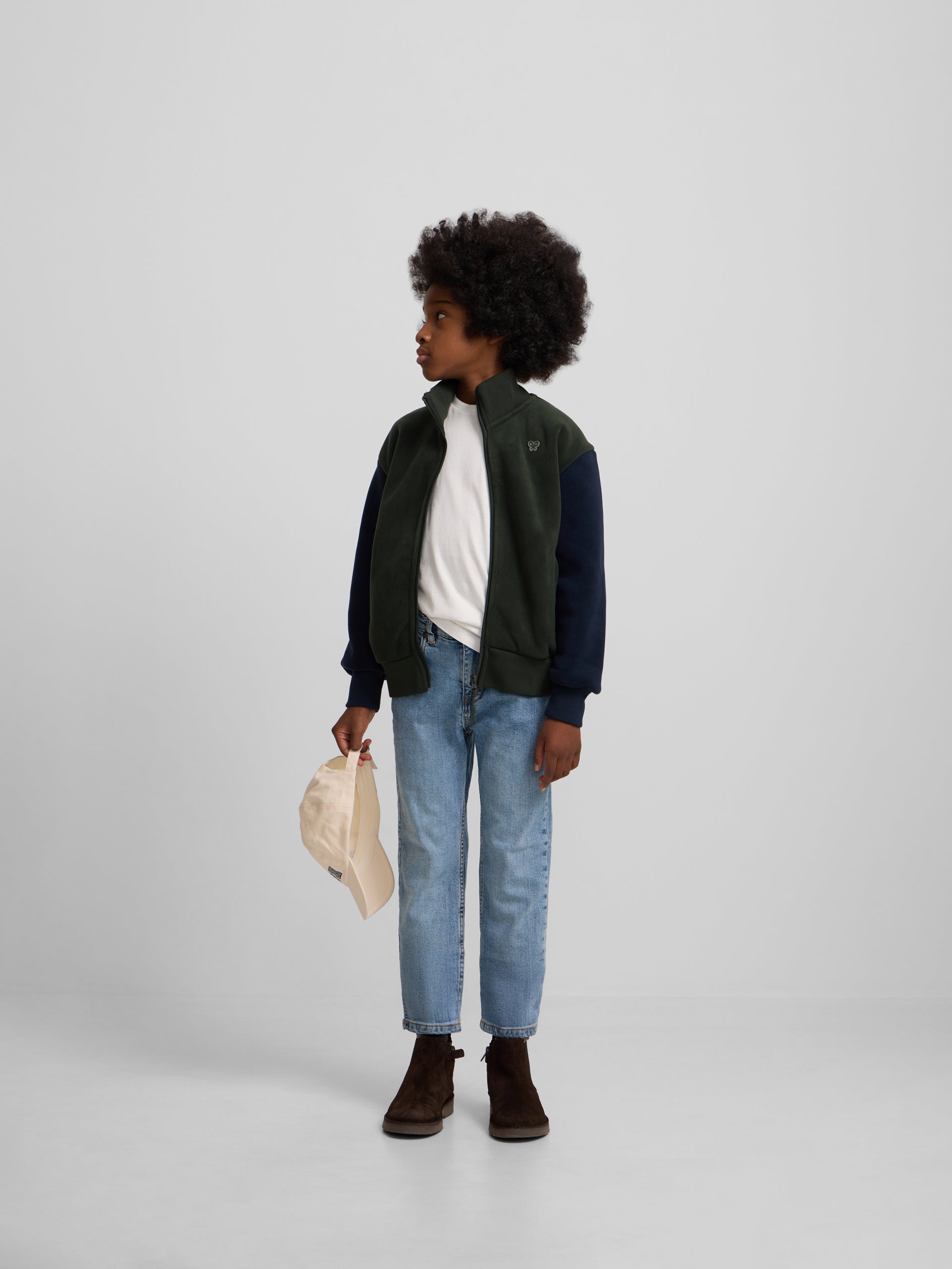 Forro polar fantasia para crianças com mangas verdes