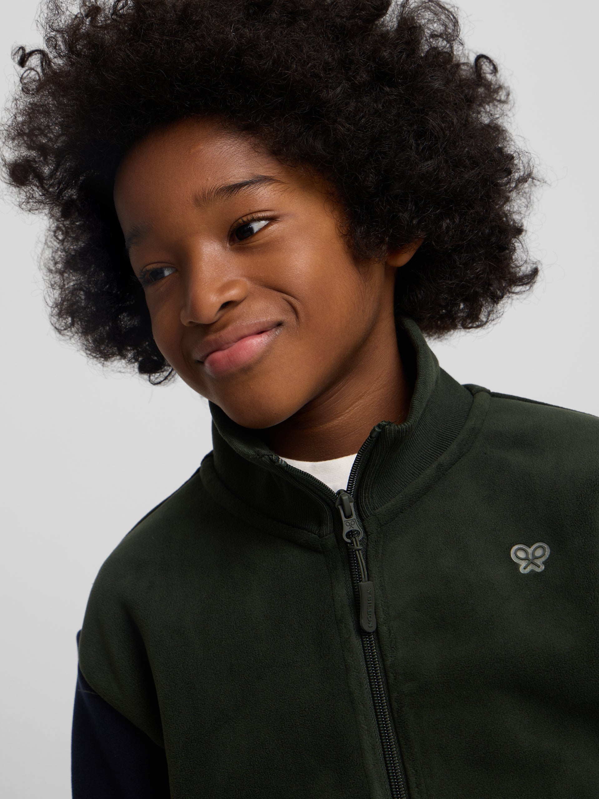 Forro polar fantasia para crianças com mangas verdes