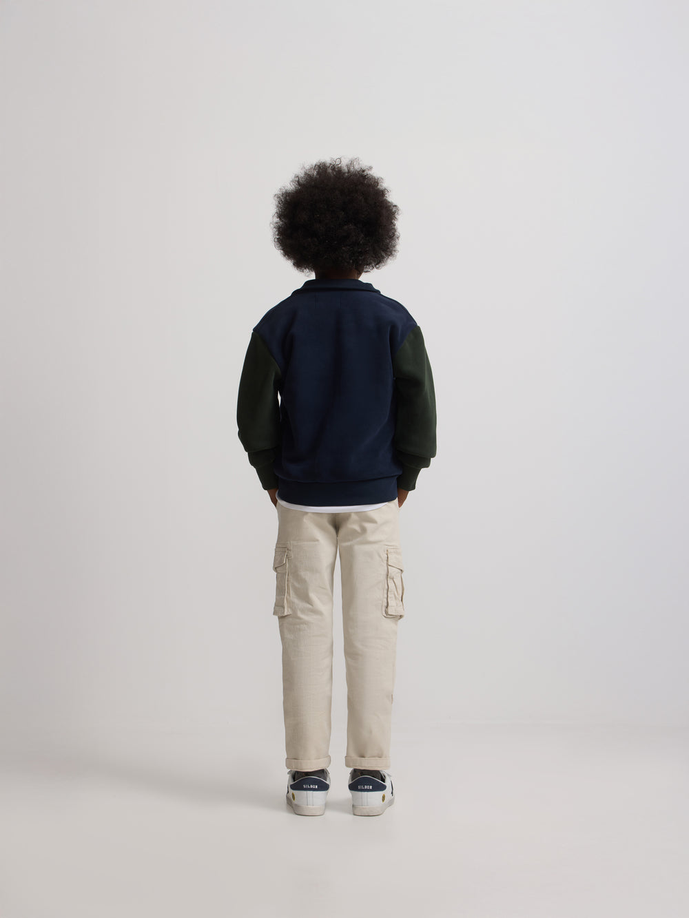 Forro polar fantasía kids mangas azul marino