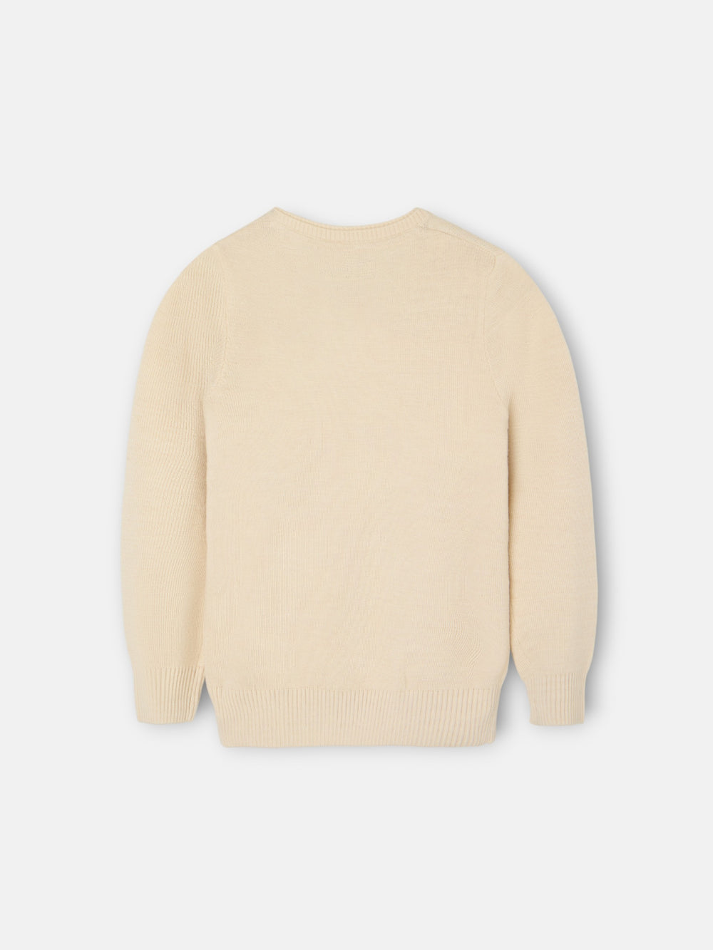 Camisola lisa para crianças com botões bege