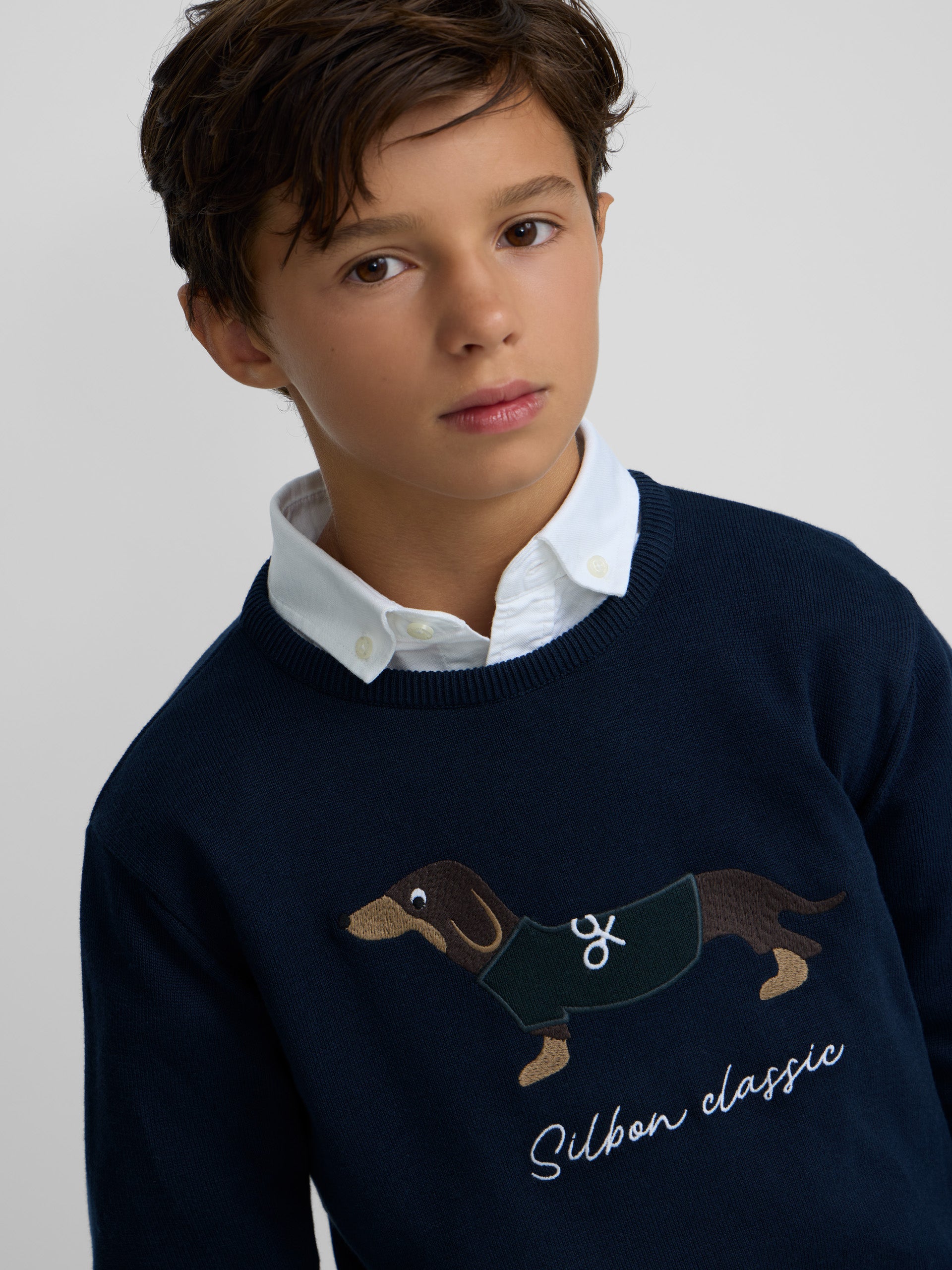 Blue kids dog jersey