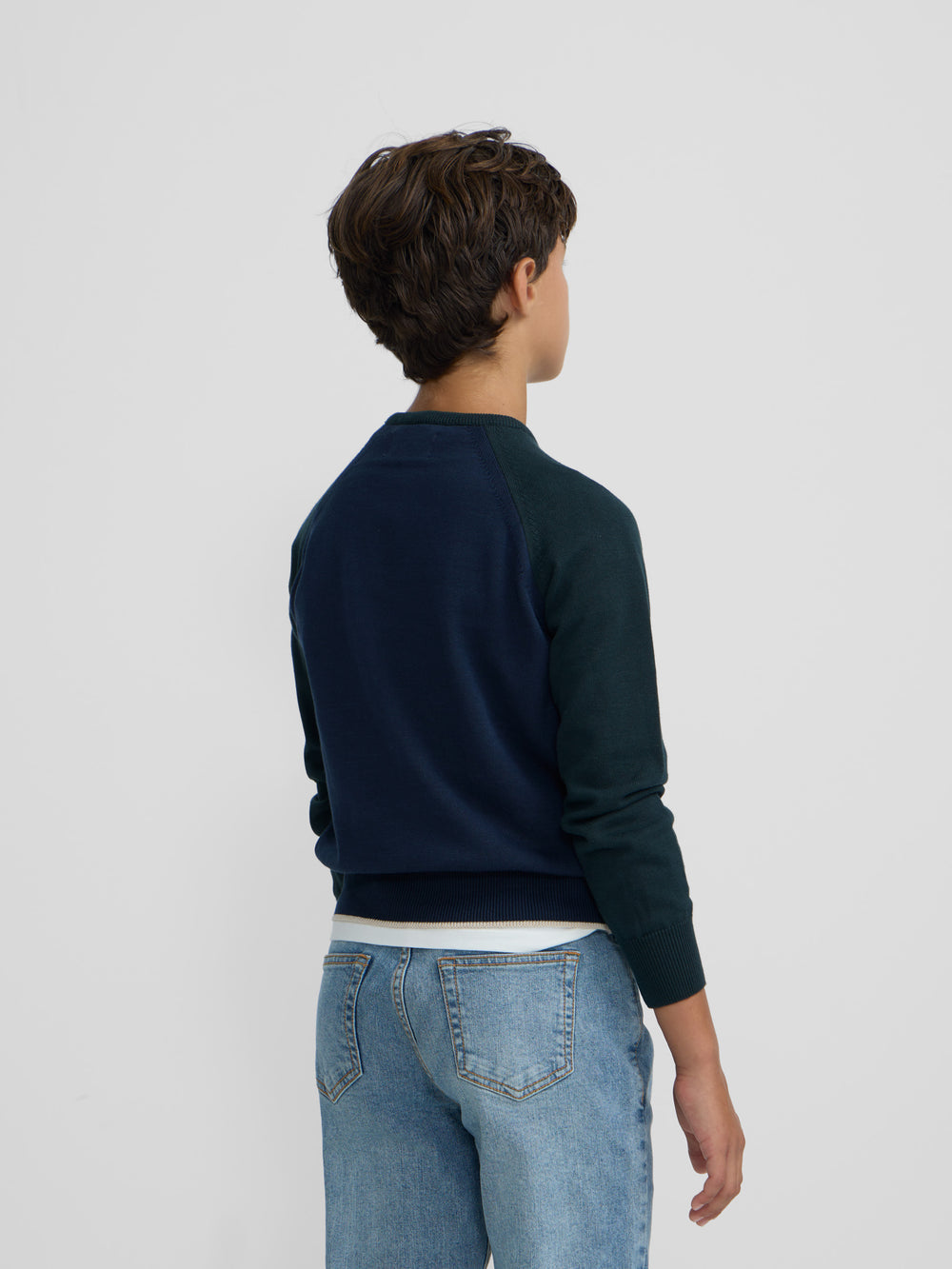 Camisola de criança de mangas verdes