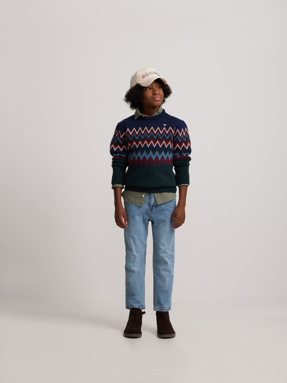 Jersey kids jacquard verde