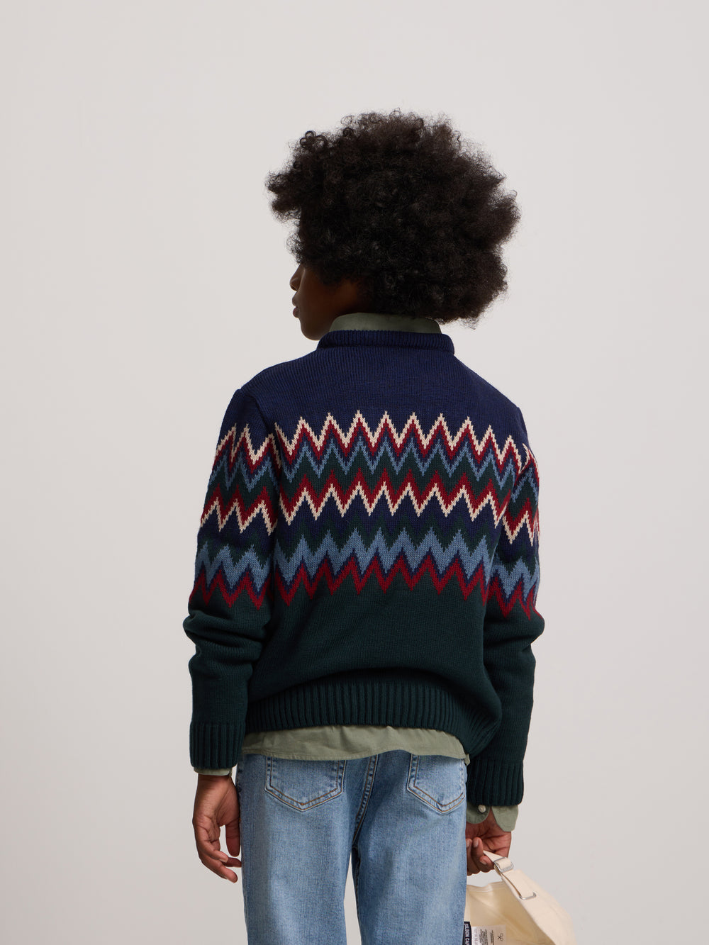 Jersey kids jacquard verde