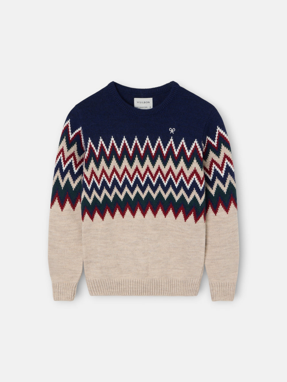 Jersey kids jacquard beige