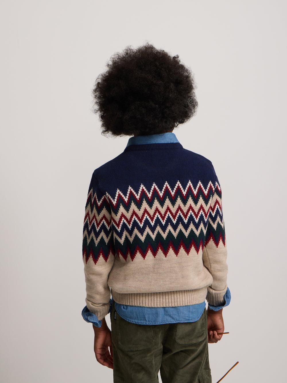 Jersey kids jacquard beige