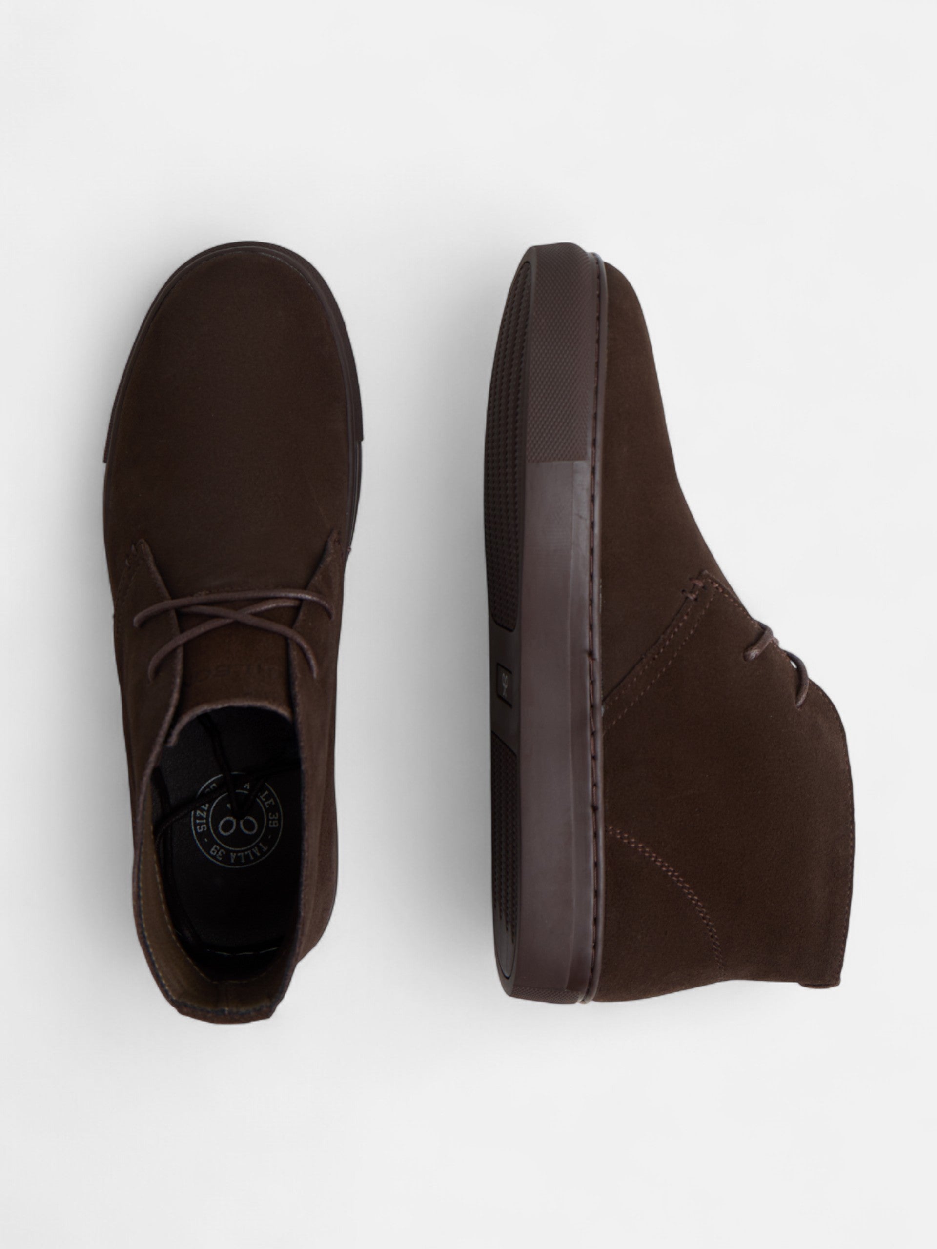 Botte de sport en daim marron