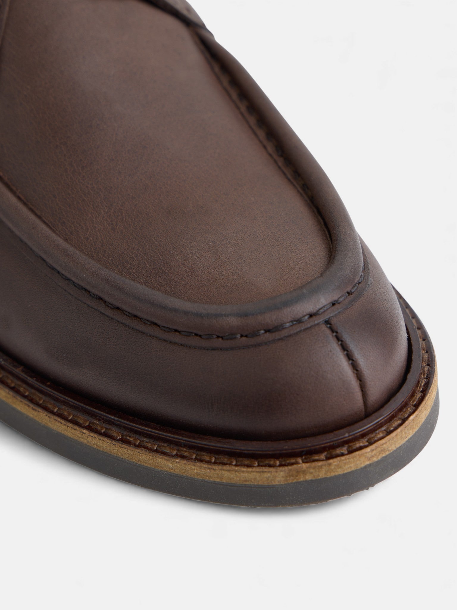 Brown leather sport boot