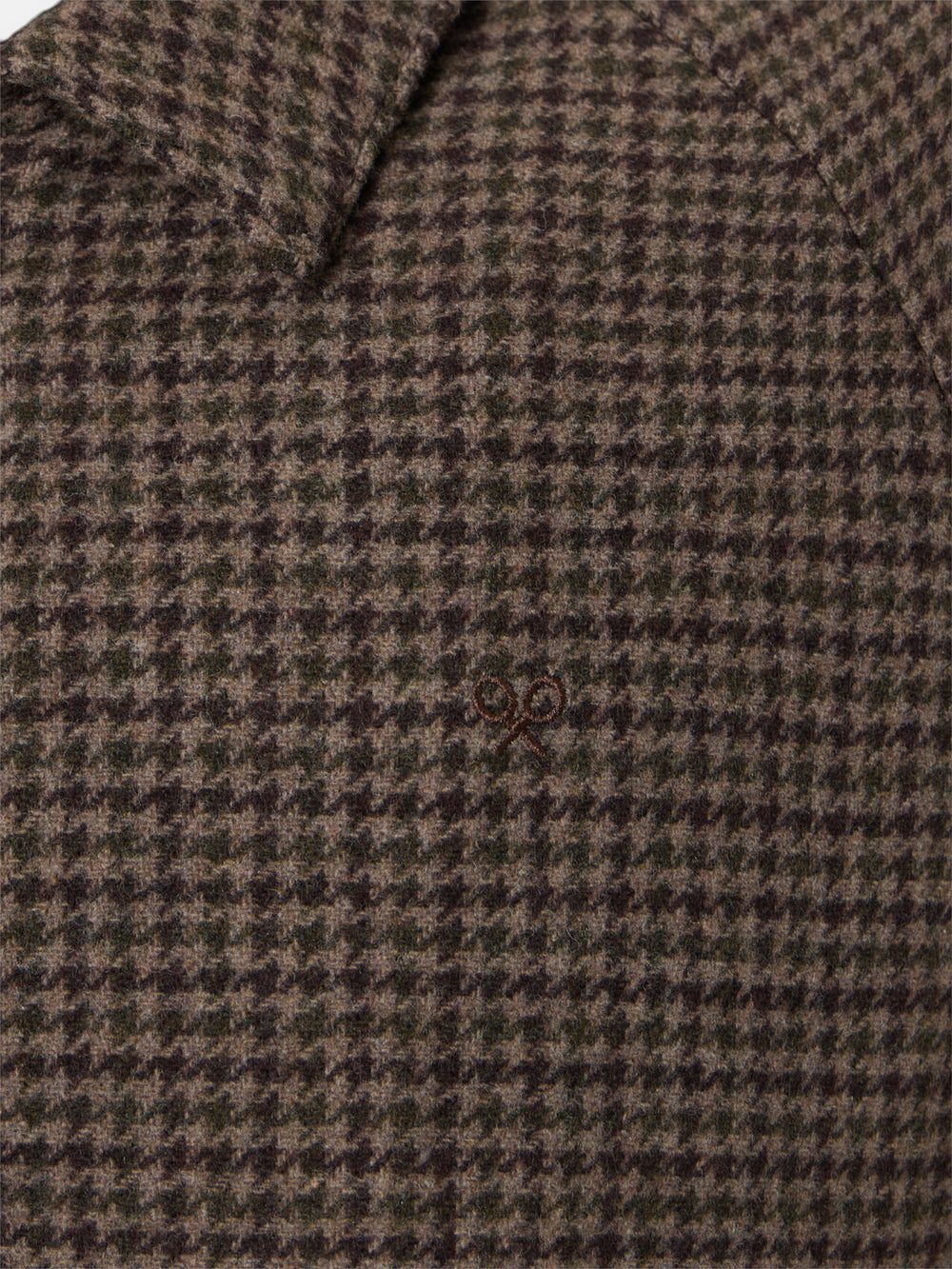 Green brown houndstooth jacket