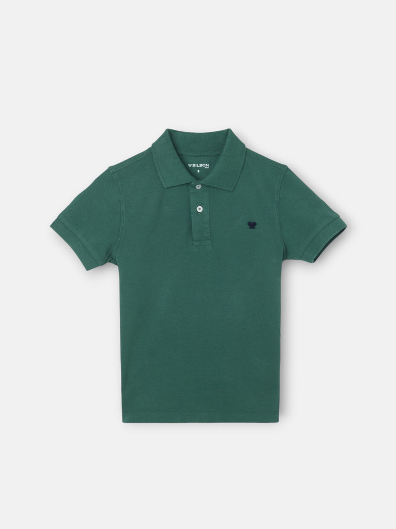 Polo clássico infantil raquete verde