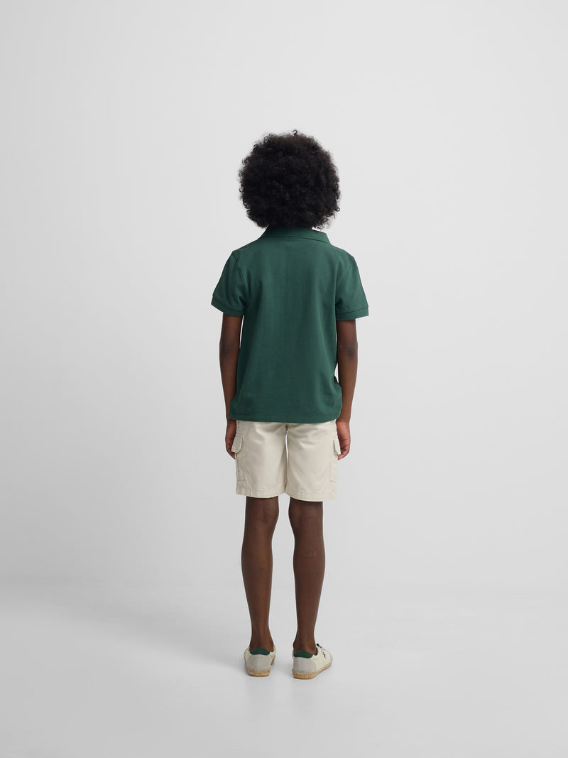 Polo clássico infantil raquete verde