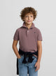 Polo classique pour enfant en bordeaux
