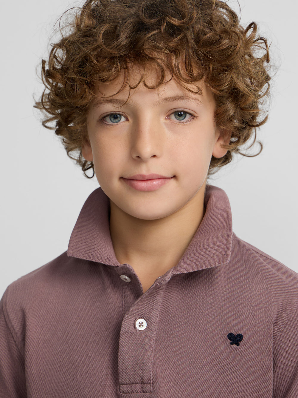 Polo classique pour enfant en bordeaux