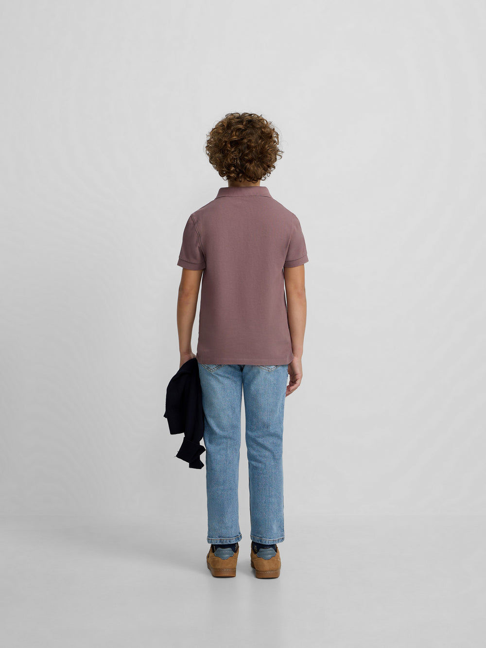 Polo classique pour enfant en bordeaux