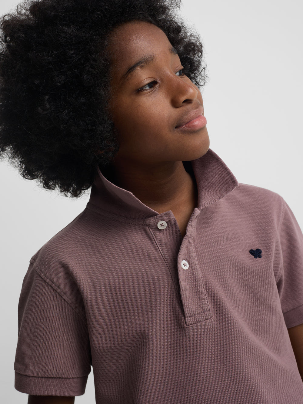 Polo kids clasico raqueta burdeos