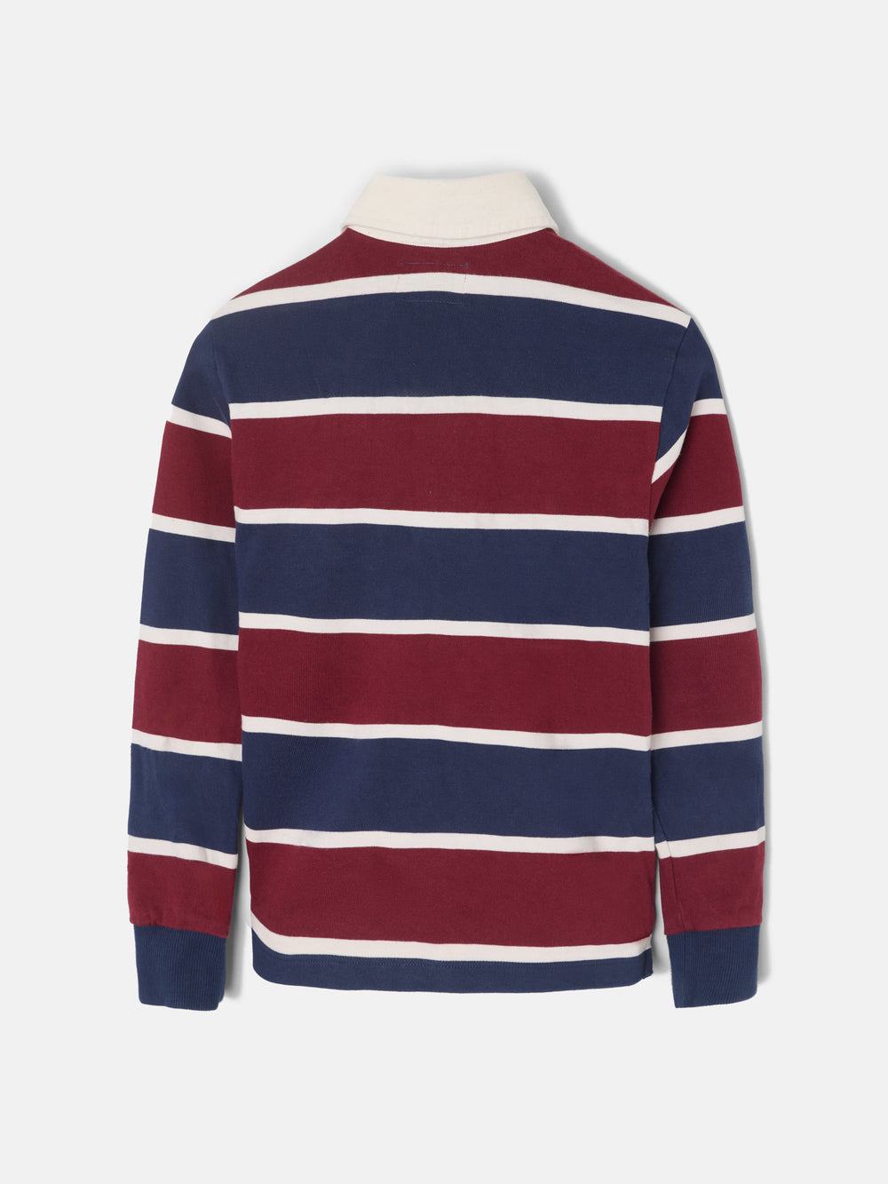 Polo de rugby classique pour enfant à rayures bordeaux