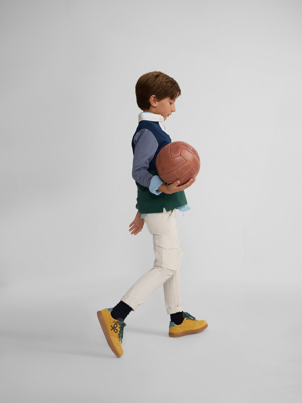 Polo de rugby classique multicolore bleu marine pour enfant