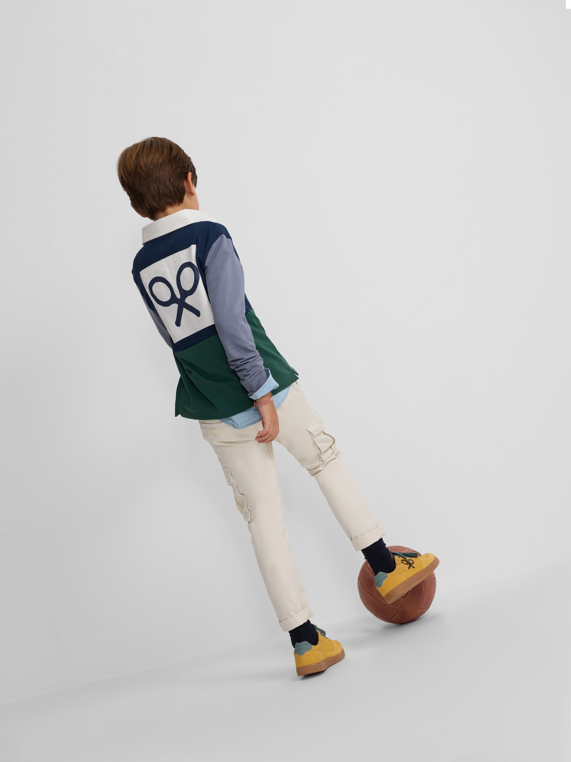 Polo kids clasico rugby multicolor azul marino