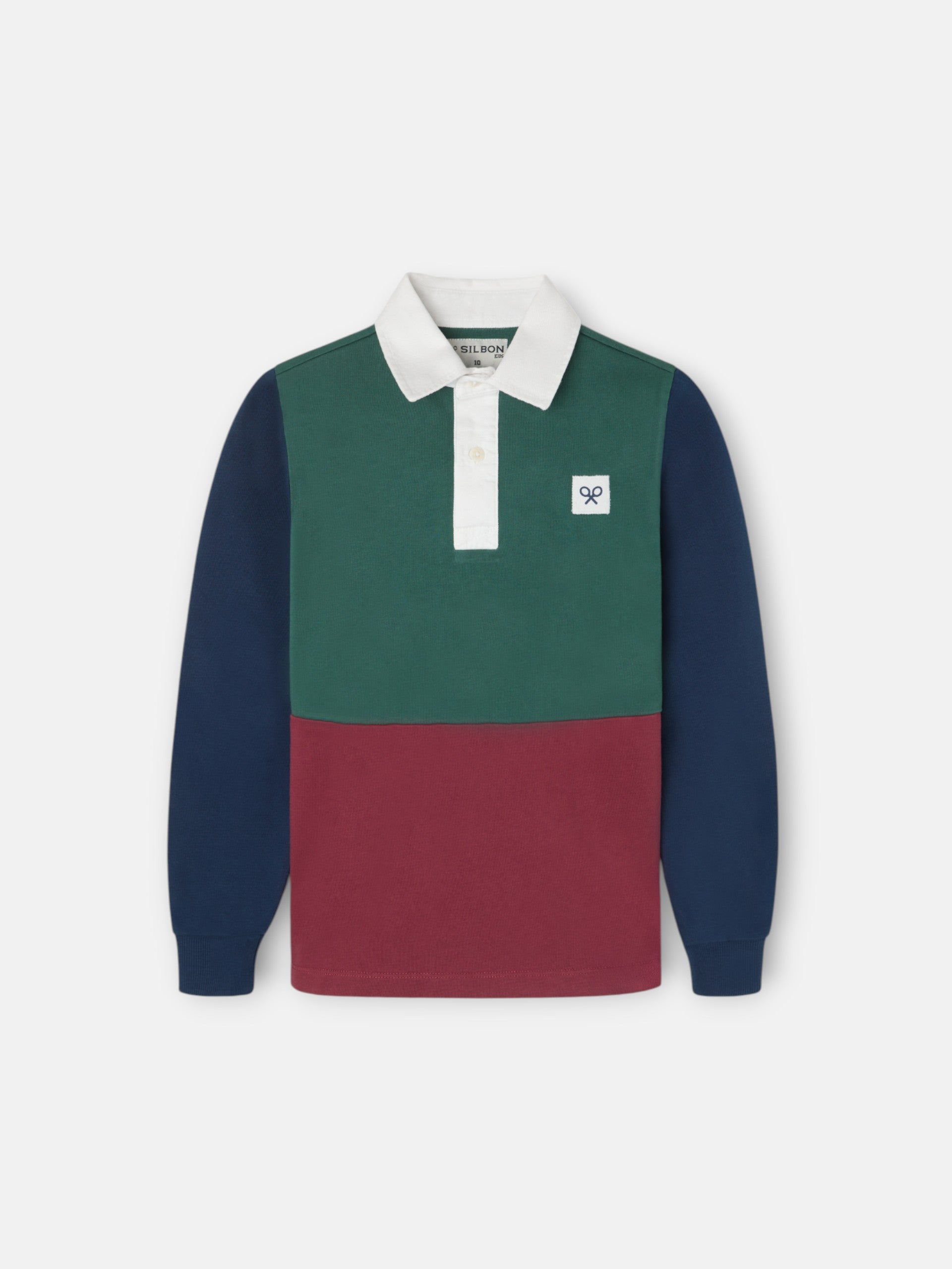 Polo kids clasico rugby multicolor burdeos