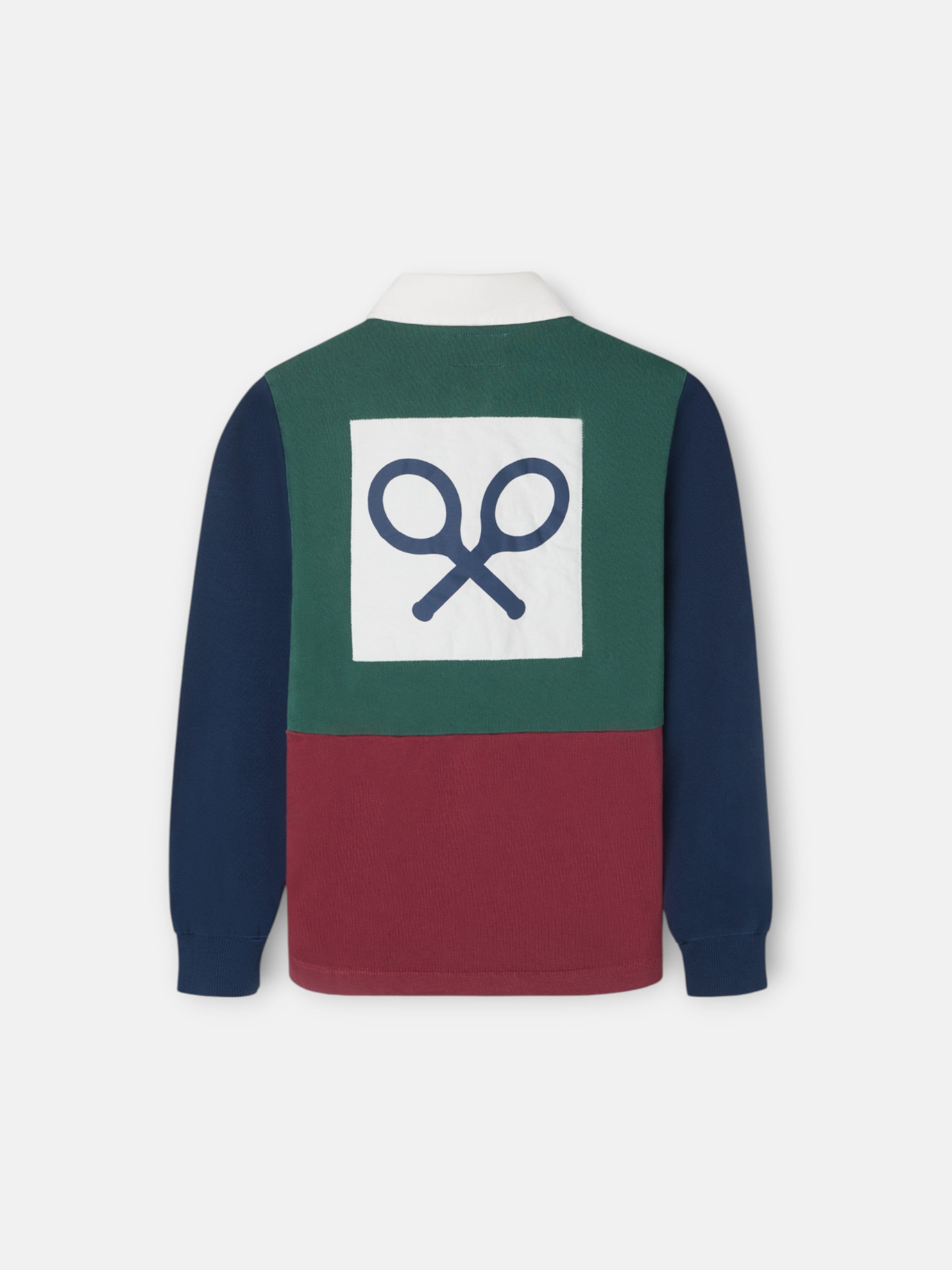 Polo kids clasico rugby multicolor burdeos